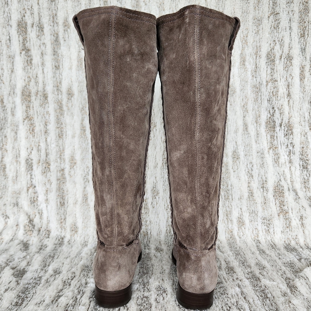 Frye "Cara" Tall Knee High Suede Boots Grey Elephant | Women's Size 7B - Picture 5 of 14